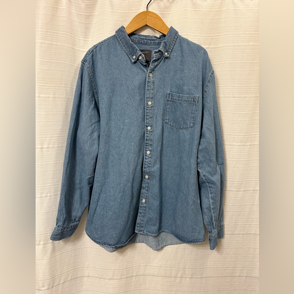 Primary Denim Shirt 3XL Chambray Button Down Western Casual